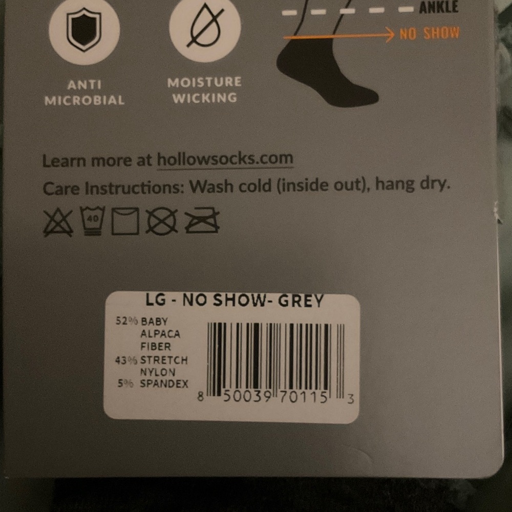 Hollow Brand No-Show Performance Alpaca Socks - Picture 3 of 3
